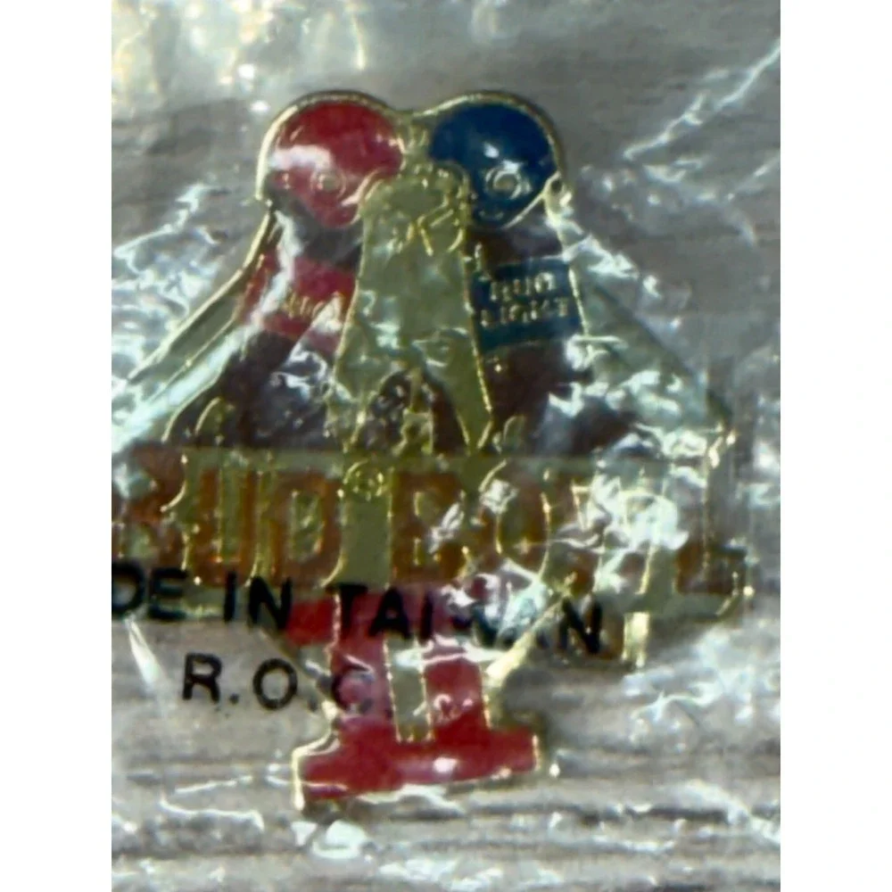 NFL Bud Bowl II Budweiser Bud Light Football Enamel Lapel Hat Pin